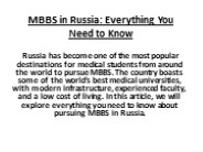 MBBS in Russia