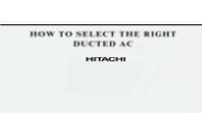 How To Select The Right Ducted AC