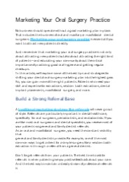 Marketing Your Oral Surgery Practice