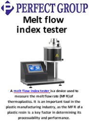 Melt flow index tester Perfectgroupindia