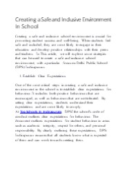 Creating a Safe and Inclusive Environment In School