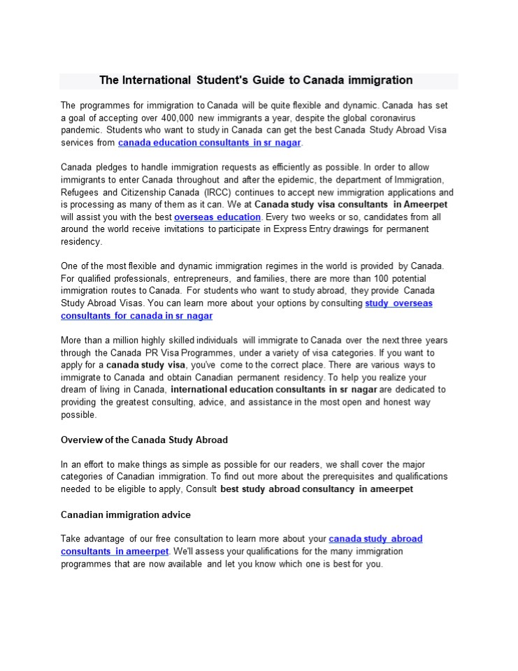 The International Student's Guide to Canada