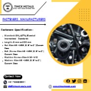 304 Fasteners | Fasteners | Nuts | Bolts | Timex Metal