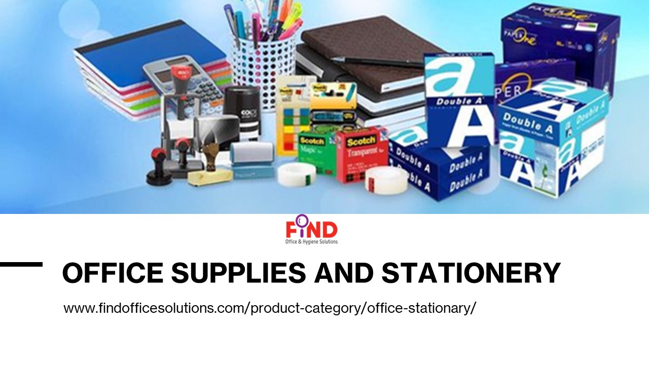 PPT office supplies and stationary PowerPoint presentation free to