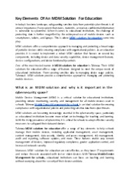 Key Elements Of An MDM Solution For Education