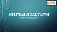 ICSE Class 7 Mathematics Syllabus 2022-2023 (1)