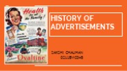 history of adverstiment