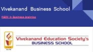 pgdm in business analytics | Vivekanand Business School
