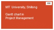 Gantt chart in Project Management