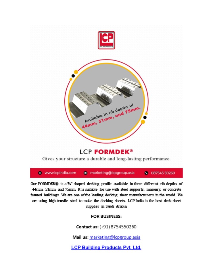 Deck sheet manufacturer in Saudi Arabia