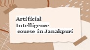 Artificial Intelligence  course in Janakpuri