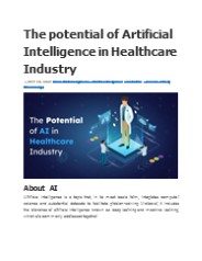 The potential of Artificial Intelligence in Healthcare Industry