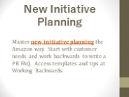New Initiative Planning