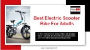 Best Electric Scooter Bike For Adults