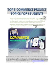 Top 5 Commerce Project Topics For Students