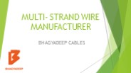 multi-strand wire manufacturers