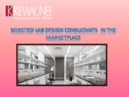 Selected Lab Design Consultants in the Marketplace