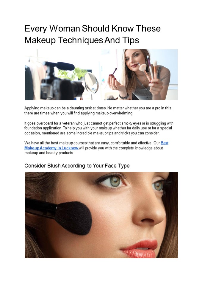 Every Woman Should Know These Makeup Techniques And Tips