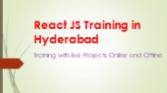 React JS Training in Hyderabad