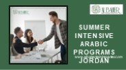 Summer Intensive Arabic Programs Jordan