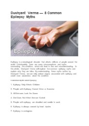 Dushyant Verma 8 Common Epilepsy Myths