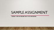 Sample Assignment