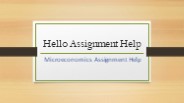 Micro Economics Assignment Help