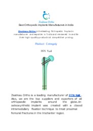 Best PFNA (Proximal Femoral Nail Antirotation) Specification, Sizes and Uses - Zealmax Ortho