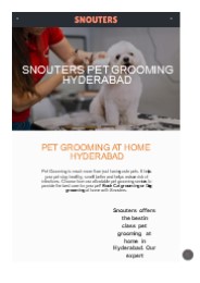 Professional Pet Grooming Services in Hyderabad