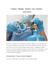 Properly Handling Medical Gas Cylinders: Importance