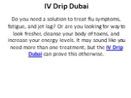 IV Drip Dubai