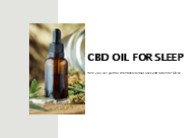 The best cbd oil for sleep