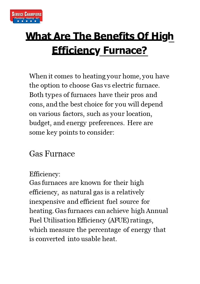 What Is The Difference Between Gas And Electric Furnace?