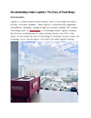 Revolutionizing Indian Logistics: The Story of Track Rivigo