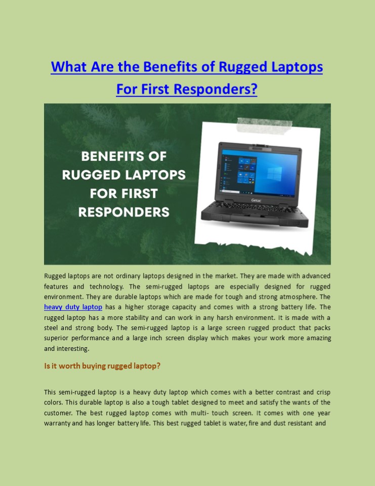 PPT What Are the Benefits of Rugged Laptops For First Responders