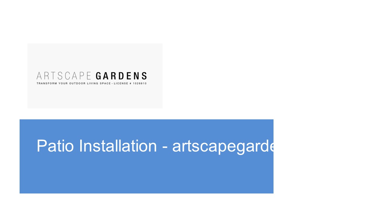 Patio Installation - Artscape Gardens