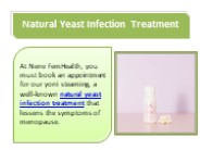 Natural Yeast Infection Treatment