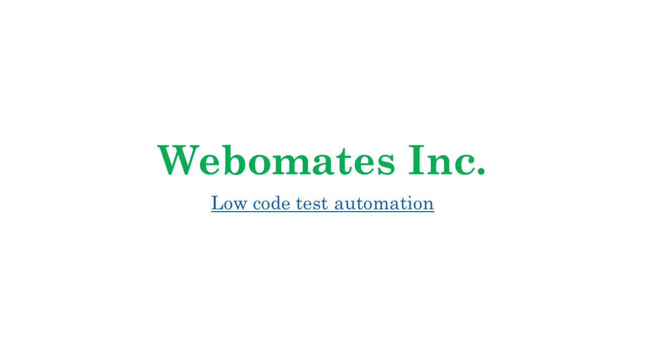 Low code test automation presentation | free to download