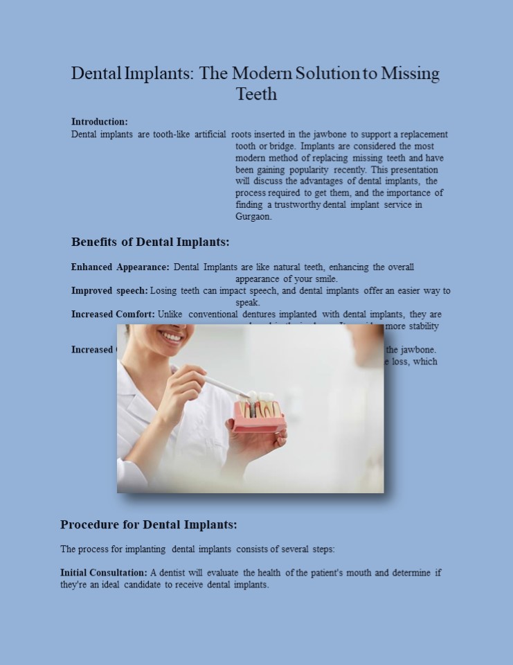 Dental Implants: The Modern Solution to Missing Teeth