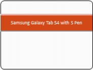 Samsung Galaxy Tab S4 with S Pen