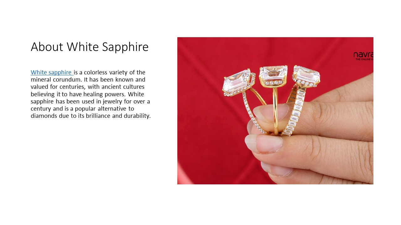 PPT white sapphire v/s diamond and benefits of white sapphire