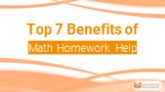 Top 7 Benefits of Math Homework Help