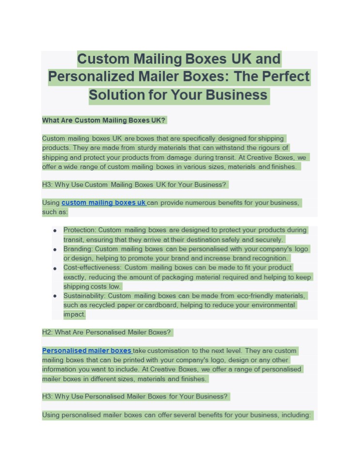PPT – Custom Mailing Boxes UK and Personalized Mailer Boxes: The ...