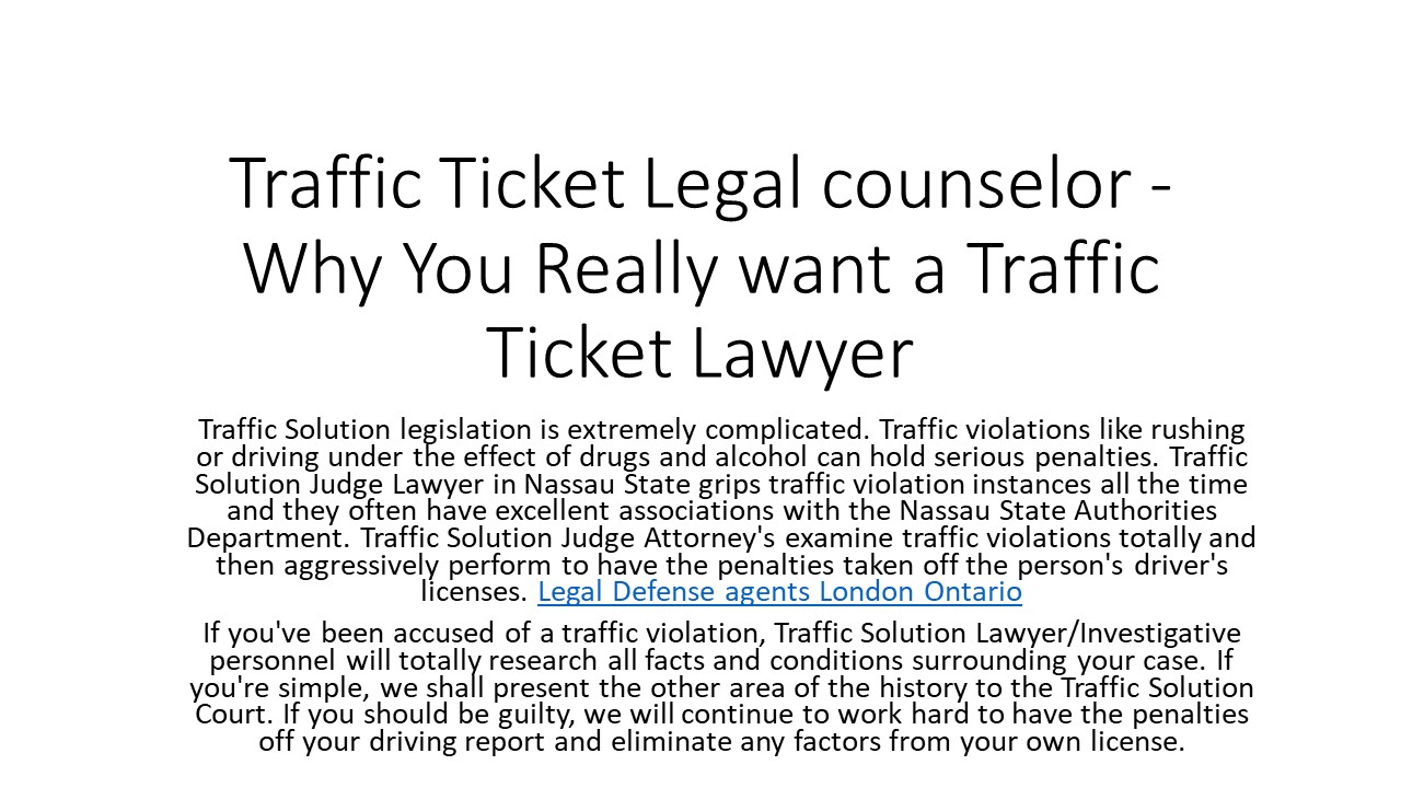 Legal Defense agents London Ontario