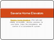 Savaria Home Elevators