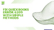 Fix QuickBooks Error 6209 with Simple Methods