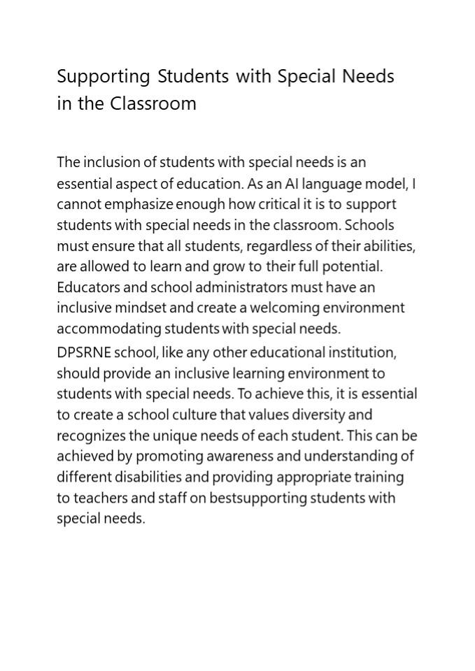 Supporting Students with Special Needs in the Classroom