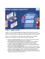 what is appian used for?