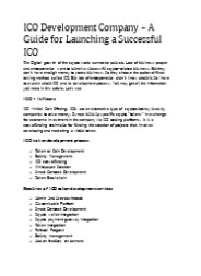 ICO development Company