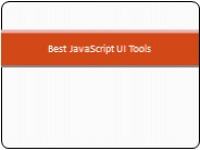Best JavaScript UI Tools
